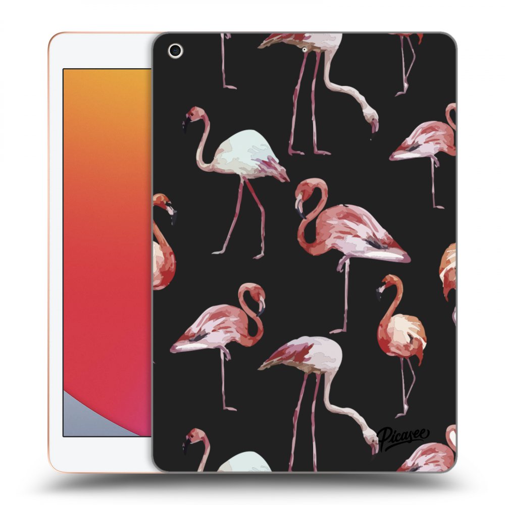 Picasee fekete szilikon tok az alábbi táblagépre Apple iPad 10.2" 2020 (8. gen) - Flamingos