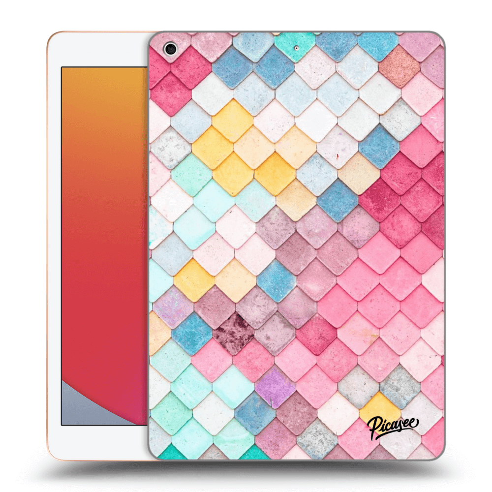 Picasee fekete szilikon tok az alábbi táblagépre Apple iPad 10.2" 2020 (8. gen) - Colorful roof