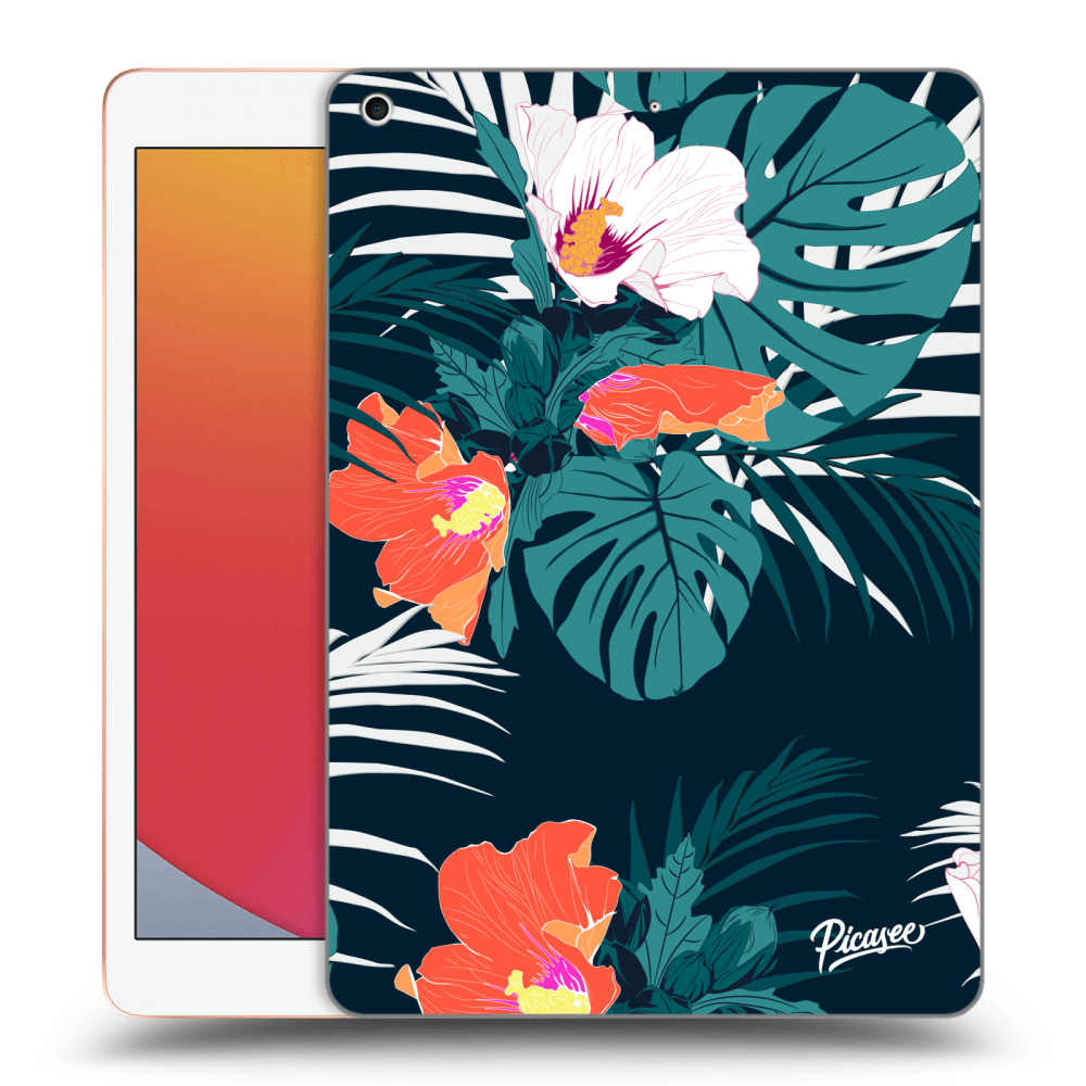 Picasee fekete szilikon tok az alábbi táblagépre Apple iPad 10.2" 2020 (8. gen) - Monstera Color