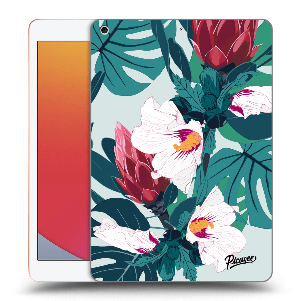 Picasee fekete szilikon tok az alábbi táblagépre Apple iPad 10.2" 2020 (8. gen) - Rhododendron