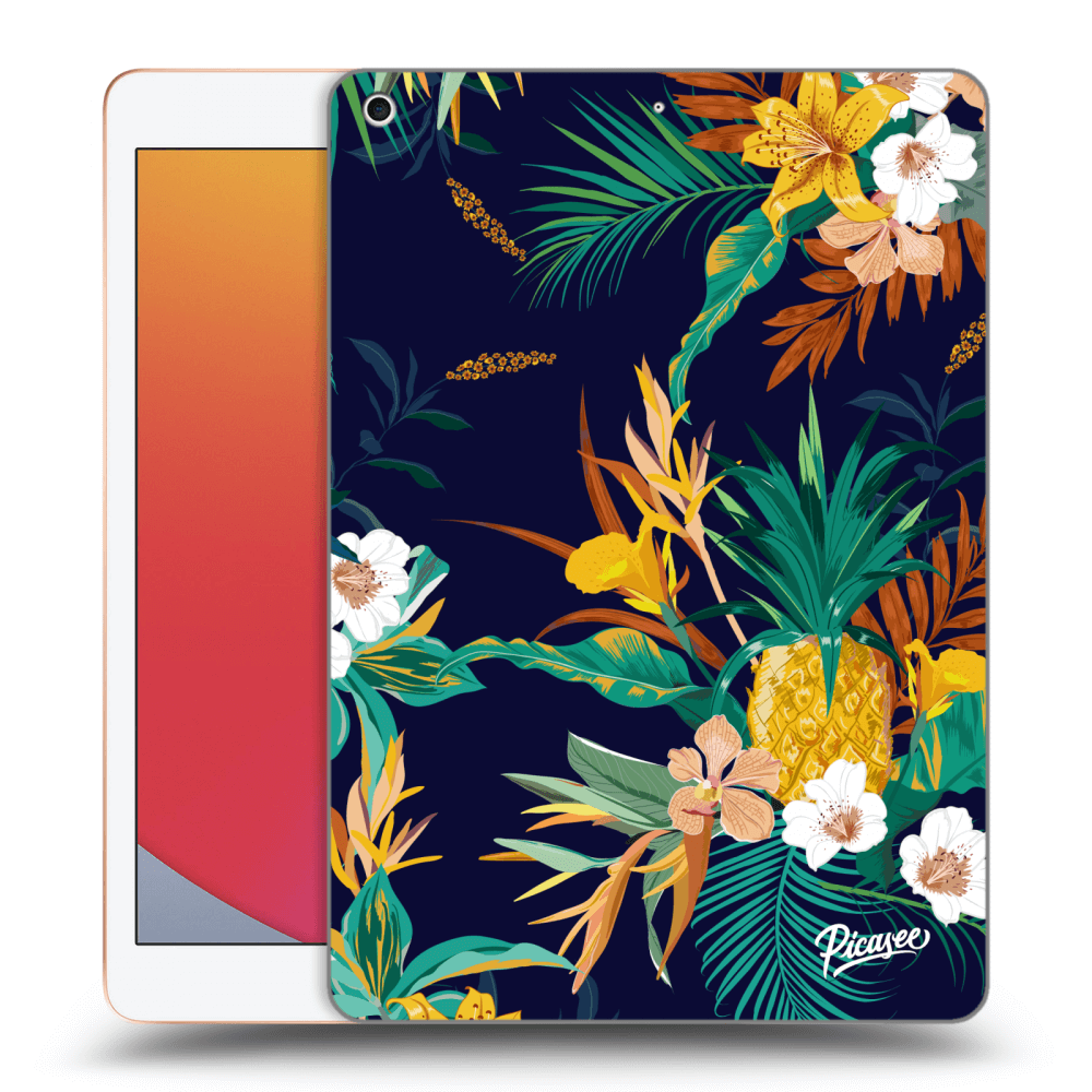Picasee fekete szilikon tok az alábbi táblagépre Apple iPad 10.2" 2020 (8. gen) - Pineapple Color