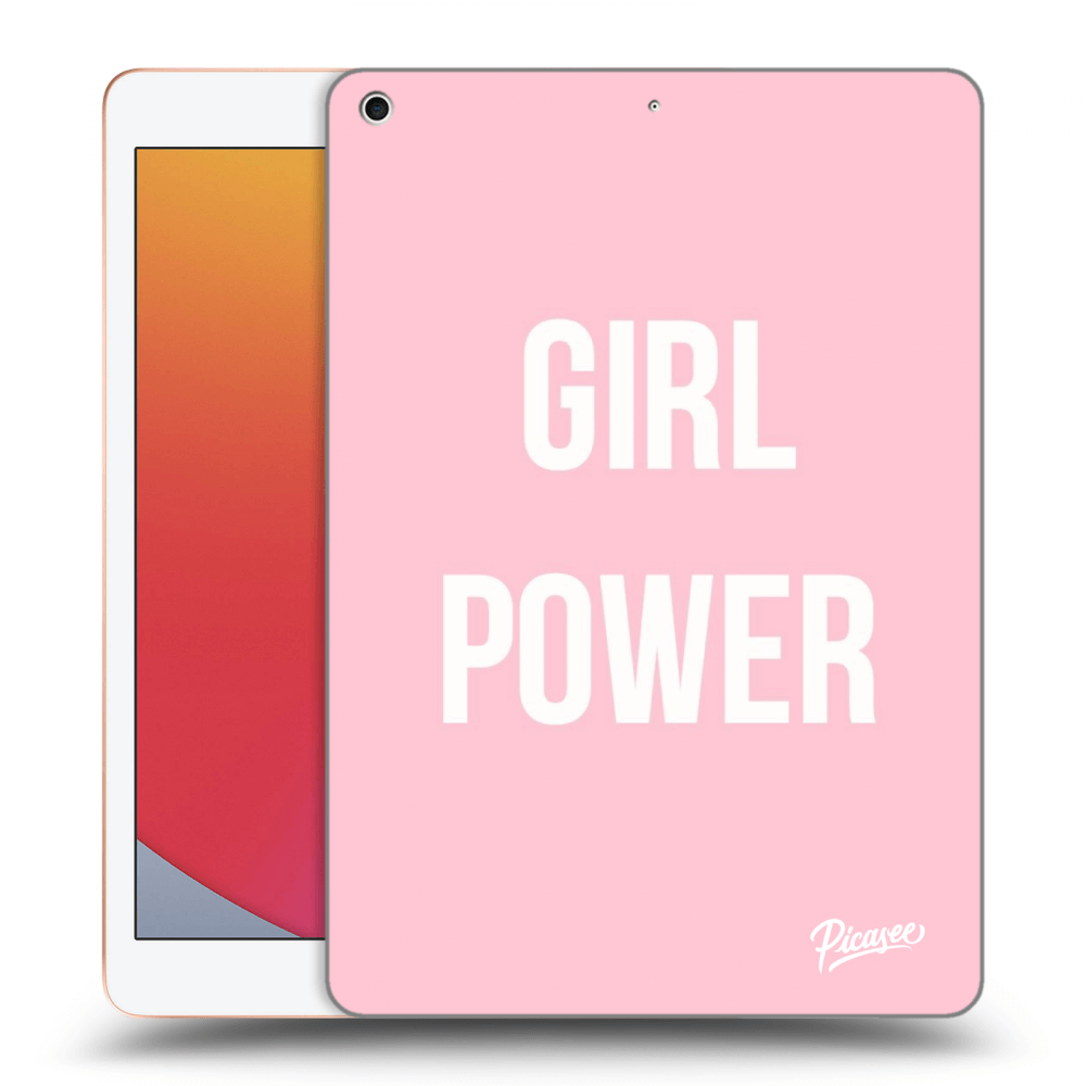 Picasee fekete szilikon tok az alábbi táblagépre Apple iPad 10.2" 2020 (8. gen) - Girl power