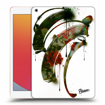 Picasee fekete szilikon tok az alábbi táblagépre Apple iPad 10.2" 2020 (8. gen) - Roses white