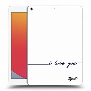 Picasee átlátszó szilikon tok az alábbi táblagépre Apple iPad 10.2" 2020 (8. gen) - I love you
