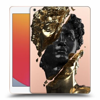 Picasee átlátszó szilikon tok az alábbi táblagépre Apple iPad 10.2" 2020 (8. gen) - Gold - Black