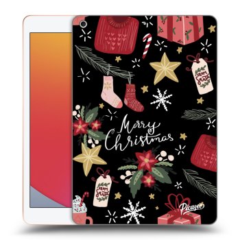 Picasee fekete szilikon tok az alábbi táblagépre Apple iPad 10.2" 2020 (8. gen) - Christmas