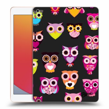 Picasee fekete szilikon tok az alábbi táblagépre Apple iPad 10.2" 2020 (8. gen) - Owls