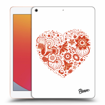 Picasee átlátszó szilikon tok az alábbi táblagépre Apple iPad 10.2" 2020 (8. gen) - Big heart