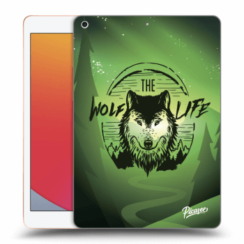 Picasee fekete szilikon tok az alábbi táblagépre Apple iPad 10.2" 2020 (8. gen) - Wolf life