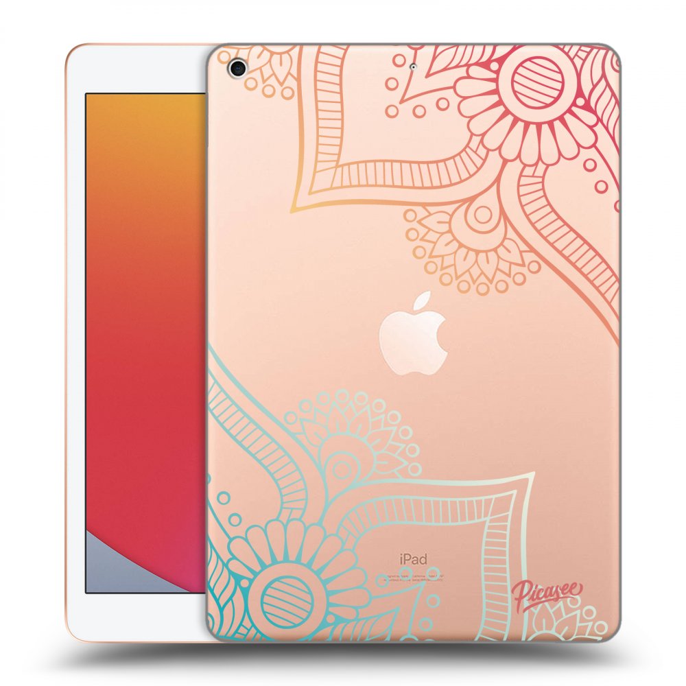Picasee átlátszó szilikon tok az alábbi táblagépre Apple iPad 10.2" 2020 (8. gen) - Flowers pattern