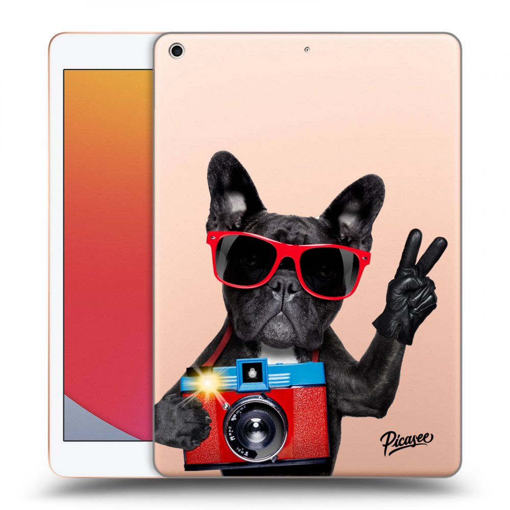 Picasee átlátszó szilikon tok az alábbi táblagépre Apple iPad 10.2" 2020 (8. gen) - French Bulldog