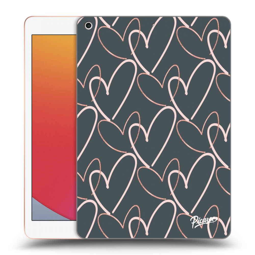 Picasee átlátszó szilikon tok az alábbi táblagépre Apple iPad 10.2" 2020 (8. gen) - Lots of love