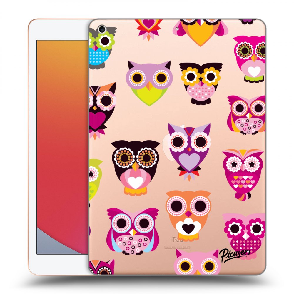 Picasee átlátszó szilikon tok az alábbi táblagépre Apple iPad 10.2" 2020 (8. gen) - Owls