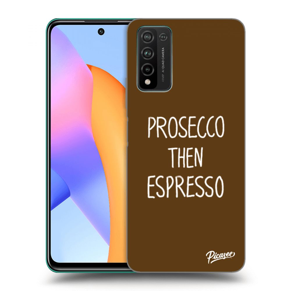 Picasee fekete szilikon tok az alábbi mobiltelefonokra Honor 10X Lite - Prosecco then espresso