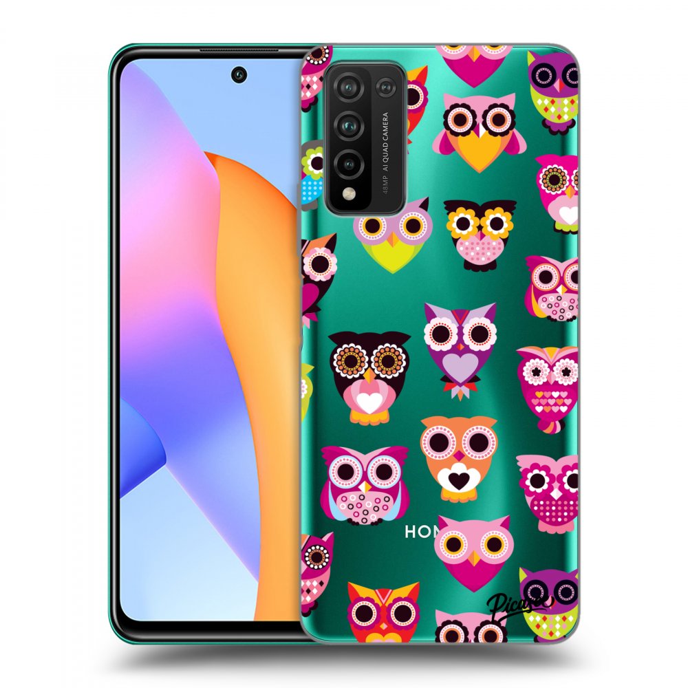 Picasee átlátszó szilikon tok az alábbi mobiltelefonokra Honor 10X Lite - Owls