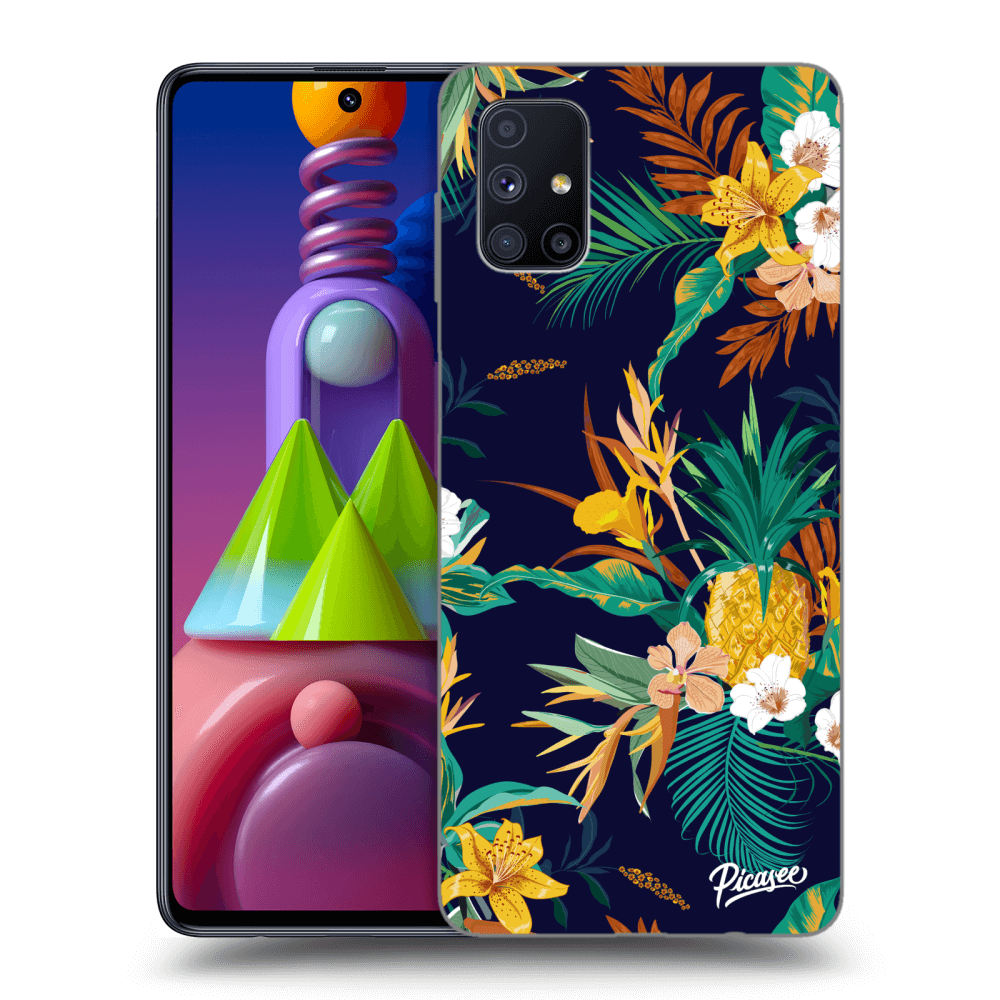 Picasee fekete szilikon tok az alábbi mobiltelefonokra Samsung Galaxy M51 M515F - Pineapple Color