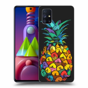 Picasee fekete szilikon tok az alábbi mobiltelefonokra Samsung Galaxy M51 M515F - Pineapple