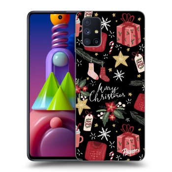 Picasee fekete szilikon tok az alábbi mobiltelefonokra Samsung Galaxy M51 M515F - Christmas