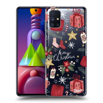 Picasee átlátszó szilikon tok az alábbi mobiltelefonokra Samsung Galaxy M51 M515F - Christmas