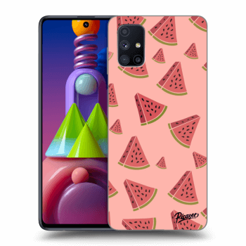 Picasee fekete szilikon tok az alábbi mobiltelefonokra Samsung Galaxy M51 M515F - Watermelon