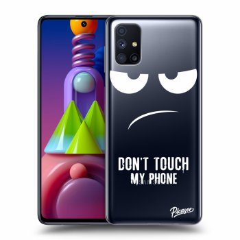 Picasee átlátszó szilikon tok az alábbi mobiltelefonokra Samsung Galaxy M51 M515F - Don't Touch My Phone
