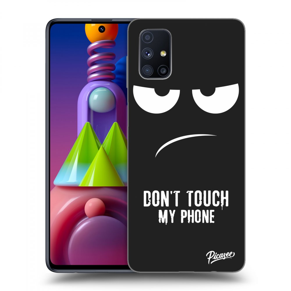 Picasee fekete szilikon tok az alábbi mobiltelefonokra Samsung Galaxy M51 M515F - Don't Touch My Phone