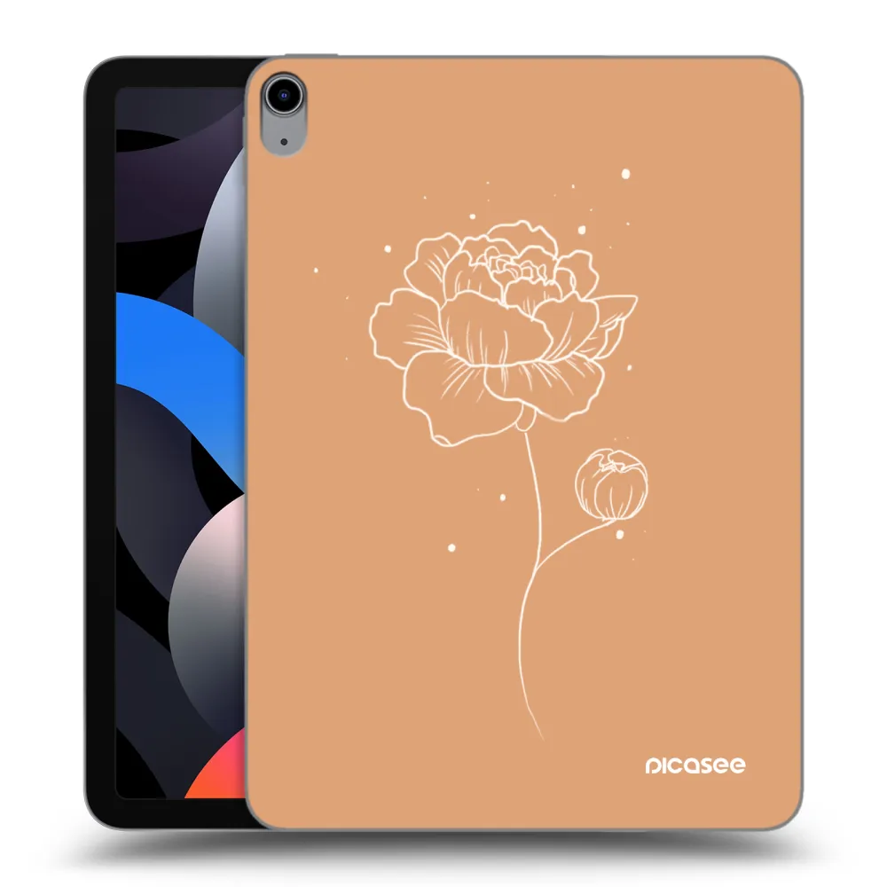 Picasee átlátszó szilikon tok az alábbi táblagépre Apple iPad Air 4 10.9" 2020 - Peonies