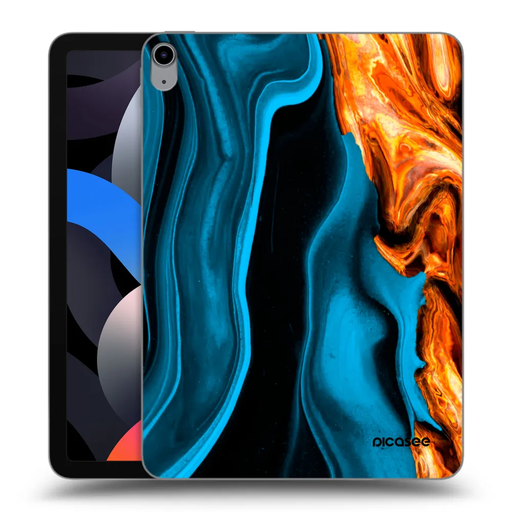 Picasee átlátszó szilikon tok az alábbi táblagépre Apple iPad Air 4 10.9" 2020 - Gold blue