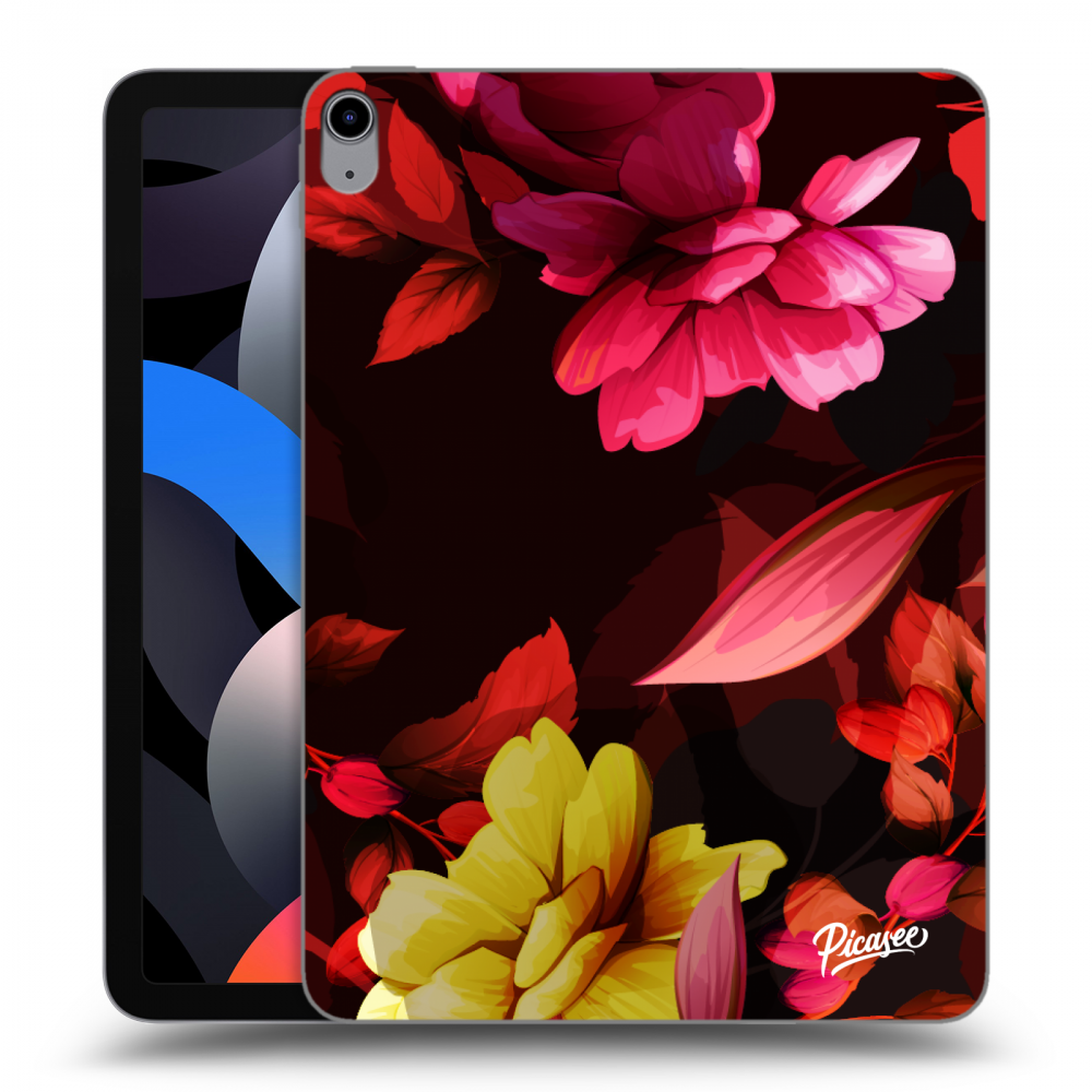 Picasee fekete szilikon tok az alábbi táblagépre Apple iPad Air 4 10.9" 2020 - Dark Peonny