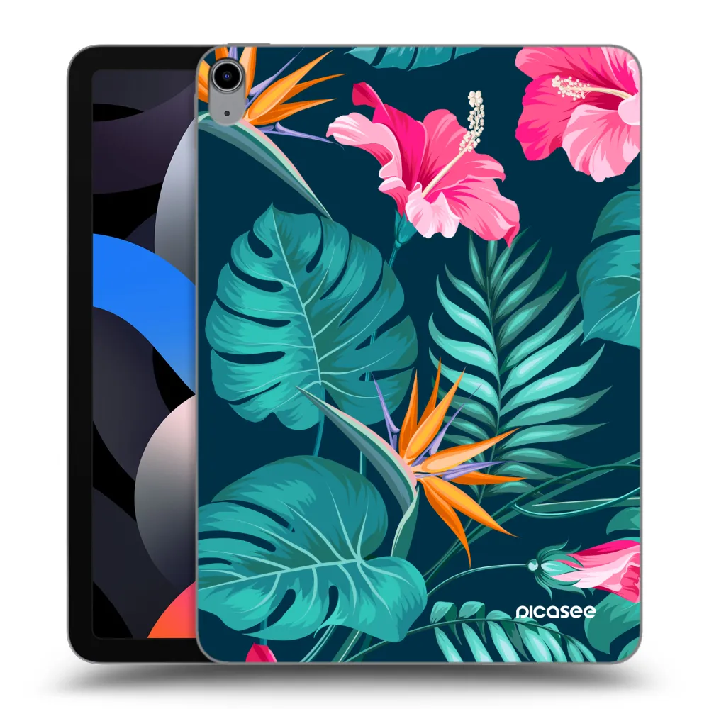 Picasee átlátszó szilikon tok az alábbi táblagépre Apple iPad Air 4 10.9" 2020 - Pink Monstera