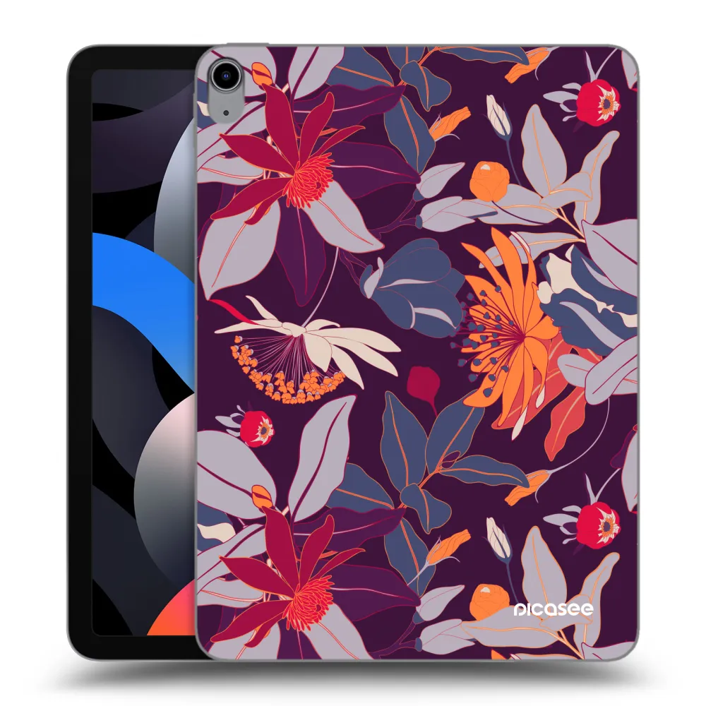 Picasee átlátszó szilikon tok az alábbi táblagépre Apple iPad Air 4 10.9" 2020 - Purple Leaf
