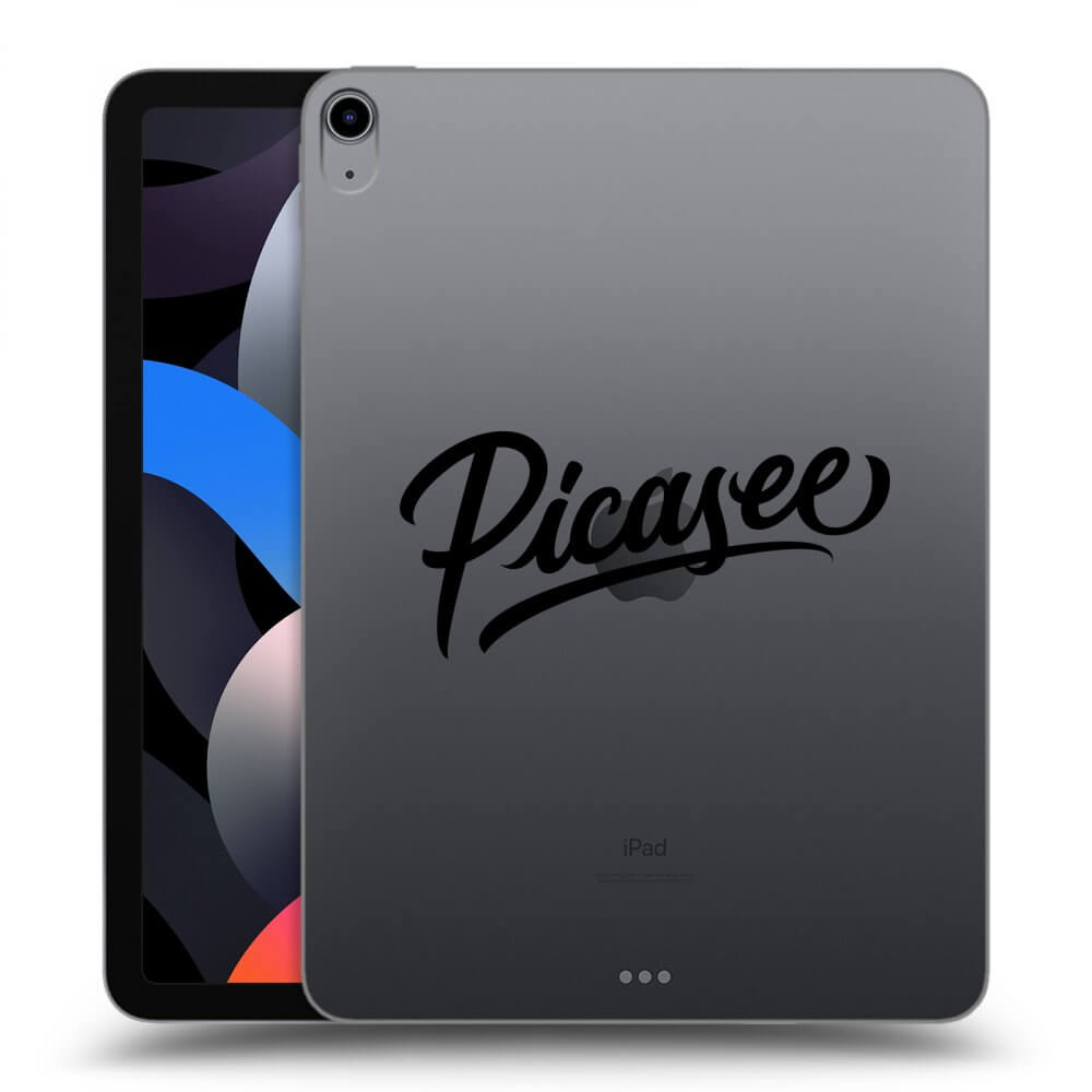 Picasee átlátszó szilikon tok az alábbi táblagépre Apple iPad Air 4 10.9" 2020 - Picasee - old logo - black