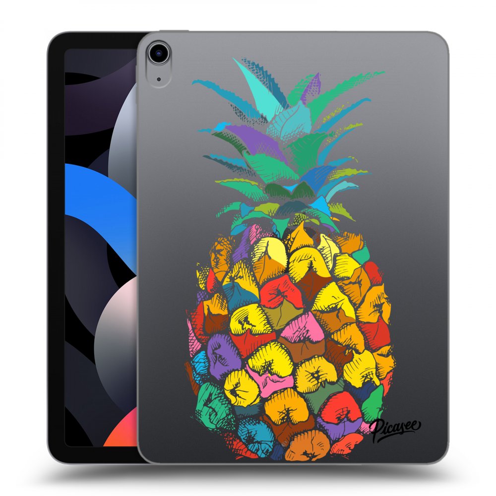 Picasee átlátszó szilikon tok az alábbi táblagépre Apple iPad Air 4 10.9" 2020 - Pineapple