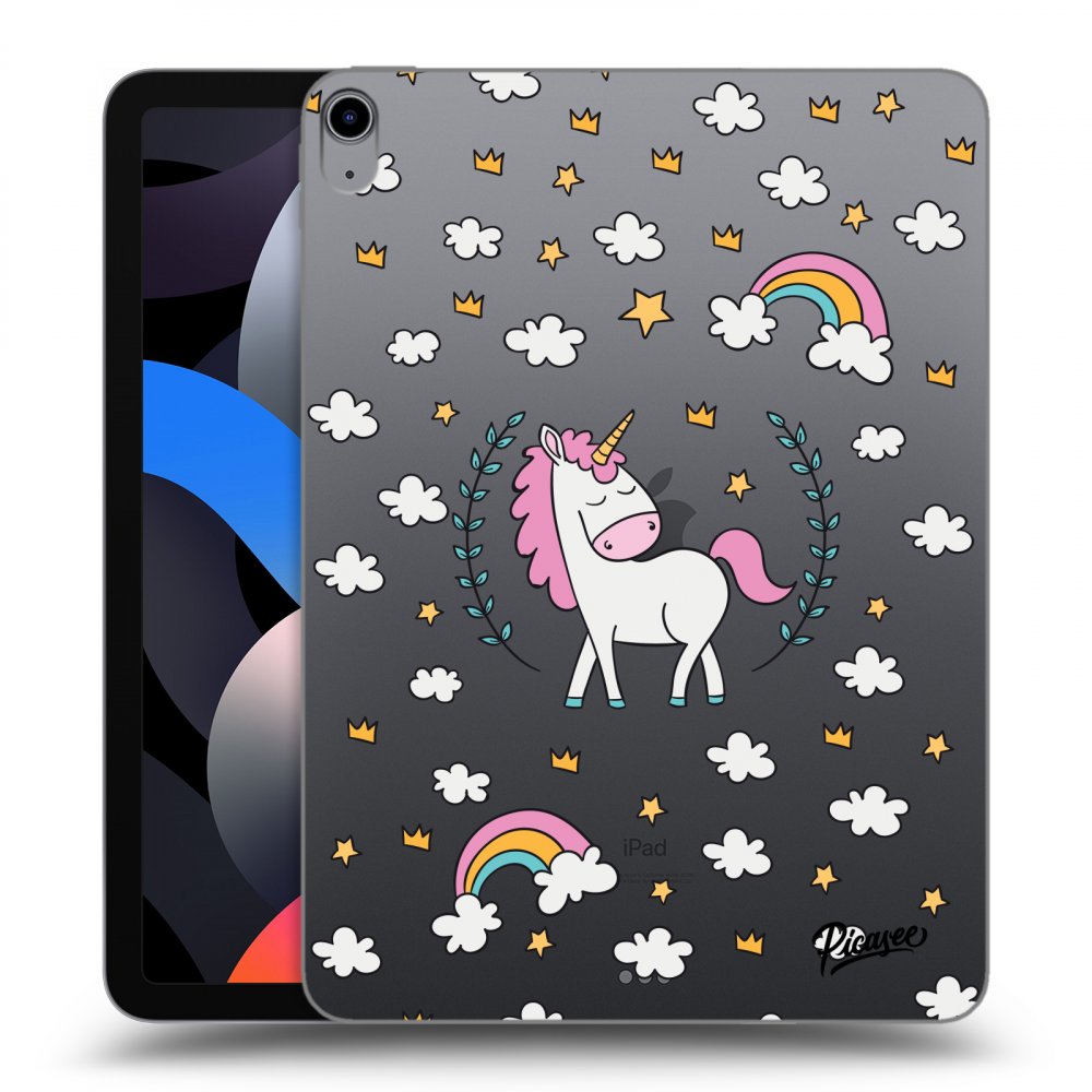 Picasee átlátszó szilikon tok az alábbi táblagépre Apple iPad Air 4 10.9" 2020 - Unicorn star heaven