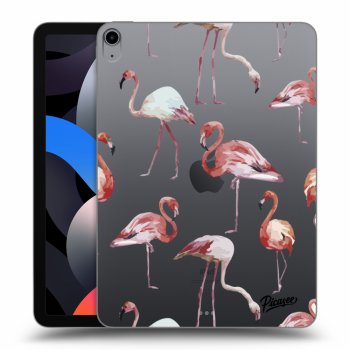 Picasee átlátszó szilikon tok az alábbi táblagépre Apple iPad Air 4 10.9" 2020 - Flamingos
