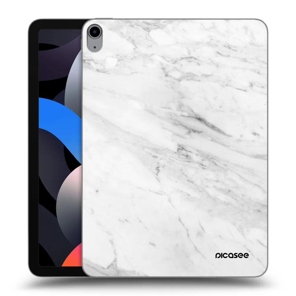 Picasee átlátszó szilikon tok az alábbi táblagépre Apple iPad Air 4 10.9" 2020 - White marble