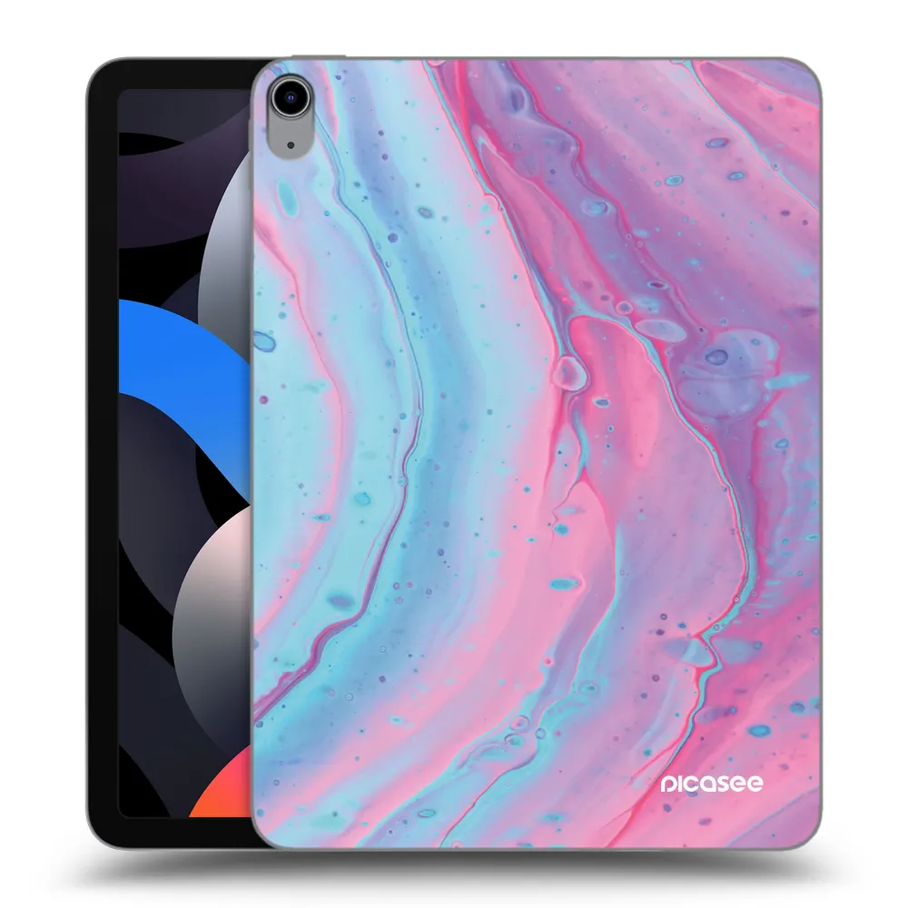 Picasee átlátszó szilikon tok az alábbi táblagépre Apple iPad Air 4 10.9" 2020 - Pink liquid