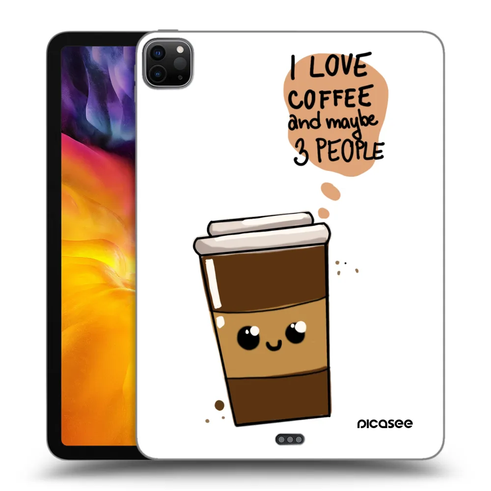 Picasee fekete szilikon tok az alábbi táblagépre Apple iPad Pro 11" 2020 (2.gen) - Cute coffee