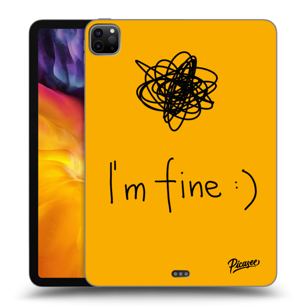 Picasee fekete szilikon tok az alábbi táblagépre Apple iPad Pro 11" 2020 (2.gen) - I am fine