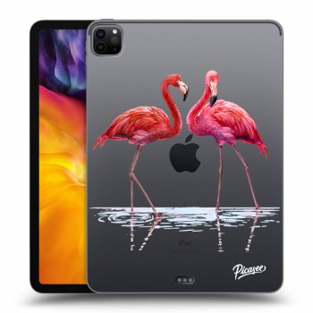 Picasee átlátszó szilikon tok az alábbi táblagépre Apple iPad Pro 11" 2020 (2.gen) - Flamingos couple