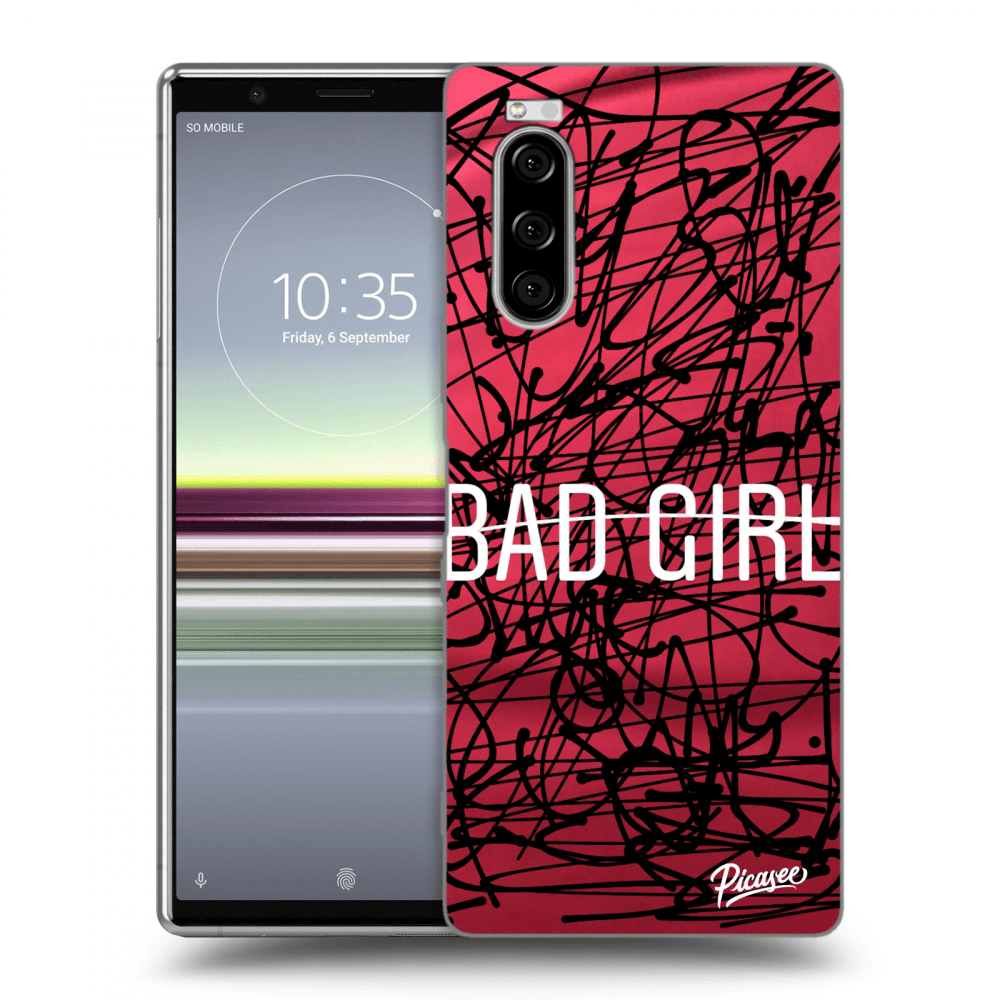 Picasee fekete szilikon tok az alábbi mobiltelefonokra Sony Xperia 5 - Bad girl