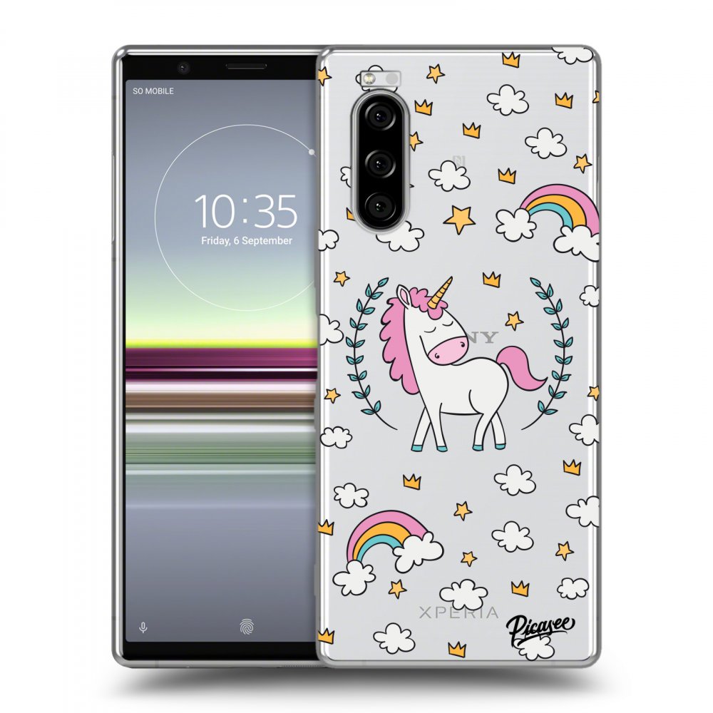 Picasee átlátszó szilikon tok az alábbi mobiltelefonokra Sony Xperia 5 - Unicorn star heaven
