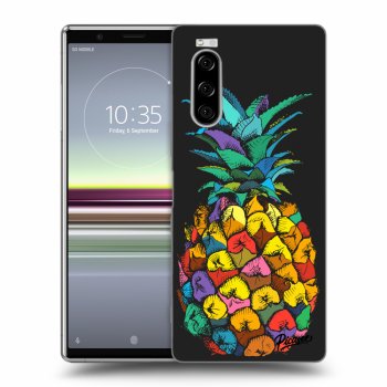 Picasee fekete szilikon tok az alábbi mobiltelefonokra Sony Xperia 5 - Pineapple