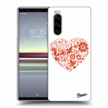 Picasee átlátszó szilikon tok az alábbi mobiltelefonokra Sony Xperia 5 - Big heart