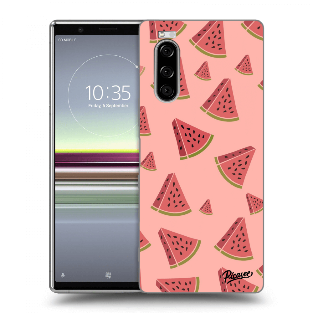 Picasee átlátszó szilikon tok az alábbi mobiltelefonokra Sony Xperia 5 - Watermelon