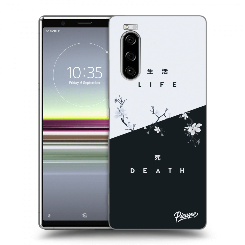 Picasee fekete szilikon tok az alábbi mobiltelefonokra Sony Xperia 5 - Life - Death