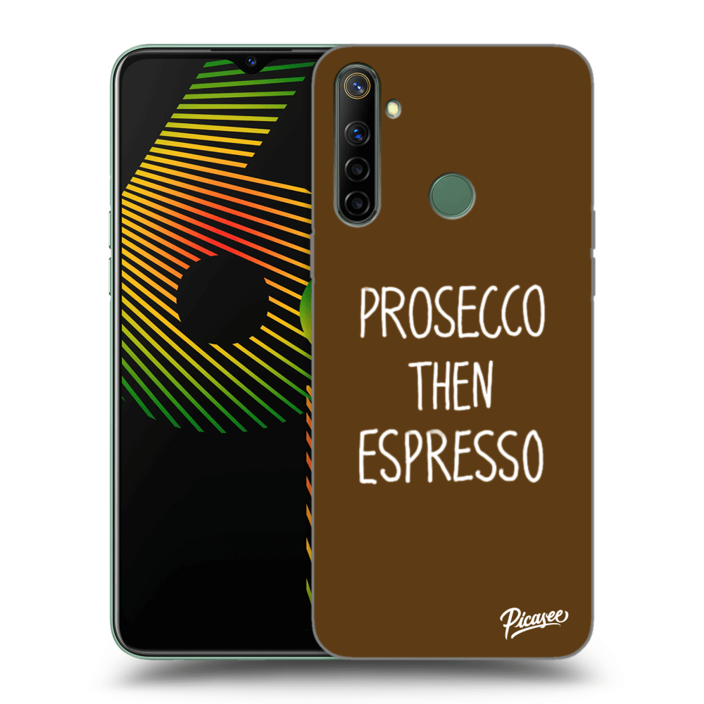 Picasee átlátszó szilikon tok az alábbi mobiltelefonokra Realme 6i - Prosecco then espresso