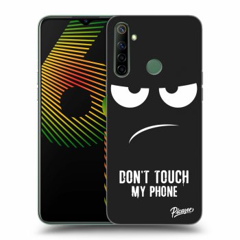 Picasee fekete szilikon tok az alábbi mobiltelefonokra Realme 6i - Don't Touch My Phone