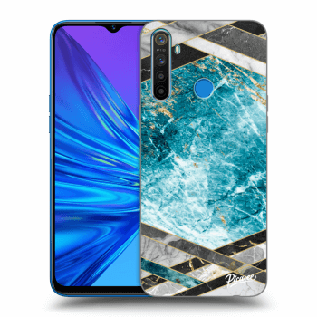 Szilikon tok erre a típusra Realme 5 - Blue geometry