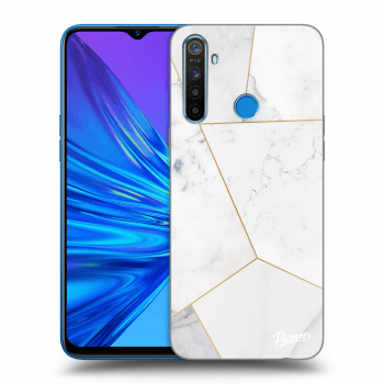 Szilikon tok erre a típusra Realme 5 - White tile